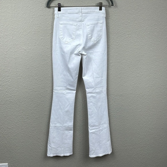 New L’Agence Selma High Rise Bootcut Jeans Blanc White Stretch Sz 25 - Picture 7 of 14